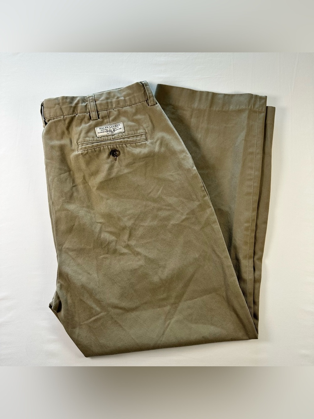 Polo Ralph Lauren Prospect Pant Mens 36x30 Khaki Chino Classic Casual Pants